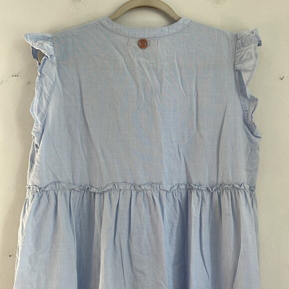 Simply Southern beachy ruffle sleeveless tiered fit & flare midi dress sz S - Picture 7 of 8